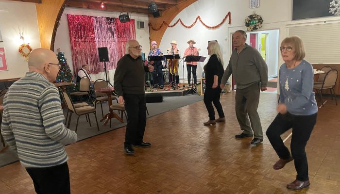 The Shady Ladies Band is enjoyed JUST FRIENDS BEXHILL members at their Tea Party on 6th December 2023.