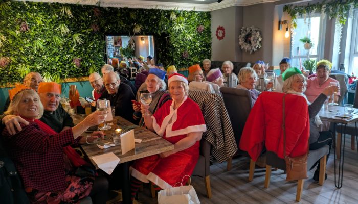 The Bexhill Branch enjoying their Christmas lunch.
